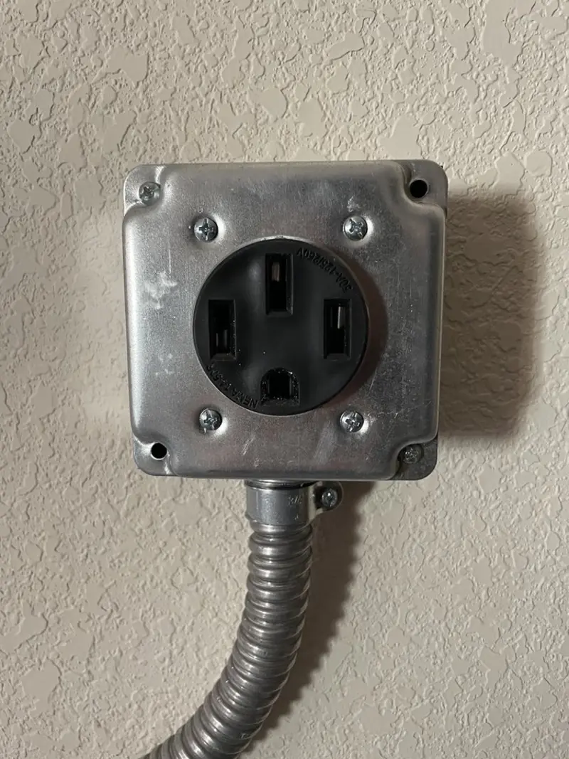 NEMA 14-50 outlet installed for Electrical Panel Upgrade in Olympia