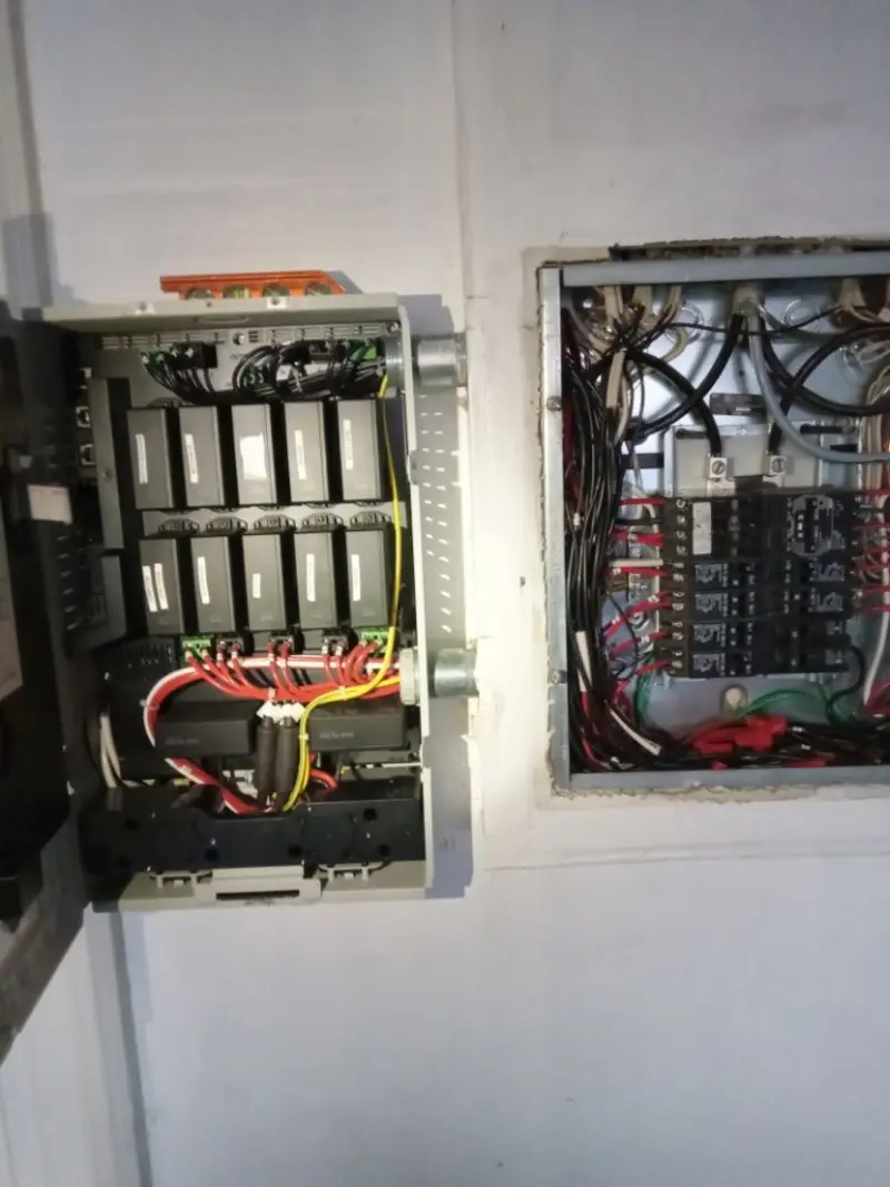 Electrical panel upgrade completed for Security Camera Wiring in Olympia